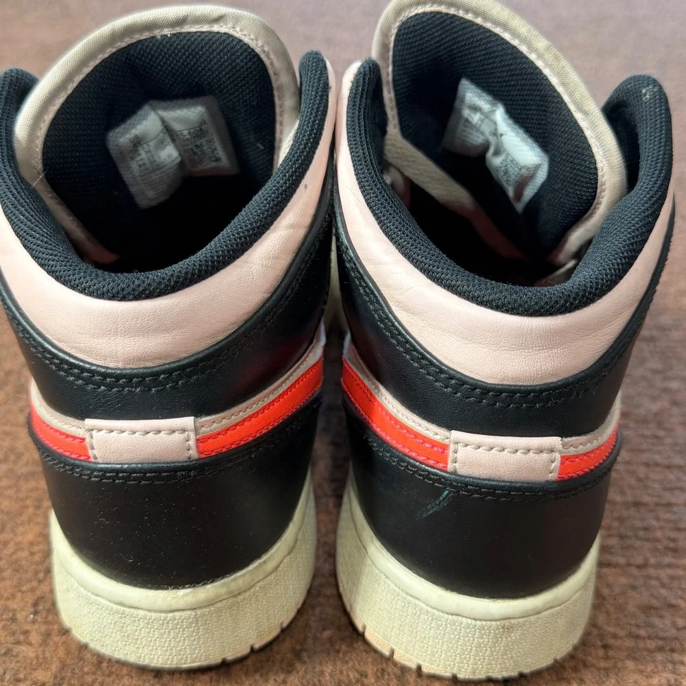 C+ shoes Jordan 1 Mid Arctic Orange Black Anthracite 554725-604 Youth 4Y